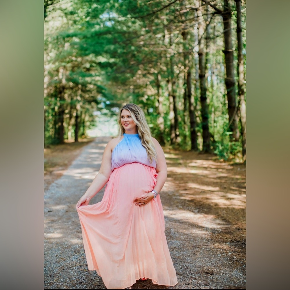 Beautiful rainbow maxi dress